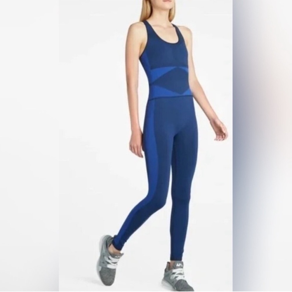Tory Burch Sport Blue Seamless Unitard Jumpsuit XS